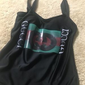 Gucci print one piece swim suit